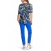 Marccain Sports - WS 5110 W24 -Blouse in blauwe florale print
